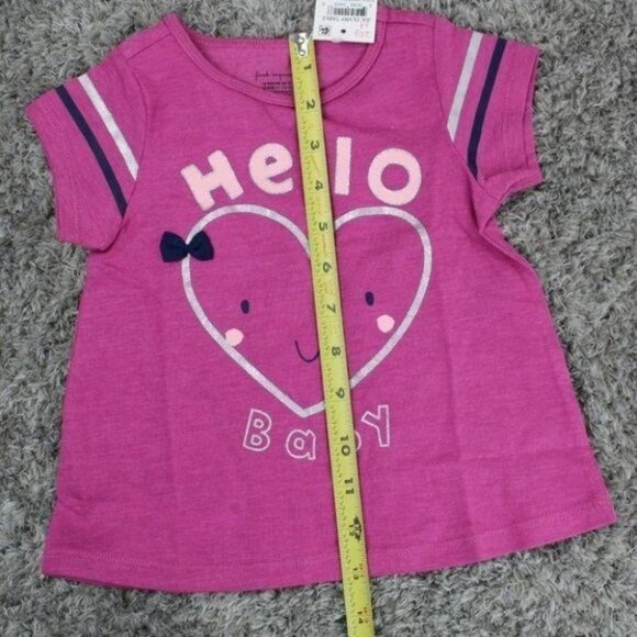 First Impressions Girl Hello-Print T-Shirt 18M - Picture 6 of 7